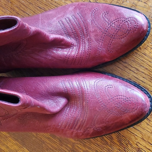 Red Cowboy Booties - Picture 2 of 4
